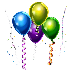 Birthday Balloon Invitation PNG Oyo43 PNG