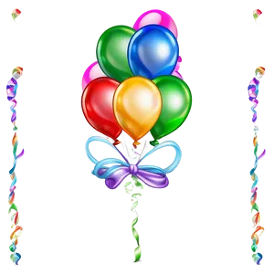Birthday Balloon Invitation PNG Sfl PNG