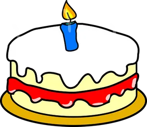 Birthday Cake Cartoon Graphic PNG image