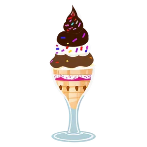 Birthday Cake Ice Cream Sundae Png 06282024 PNG image