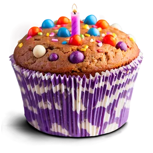 Birthday Cake Muffin Png 05212024 PNG image