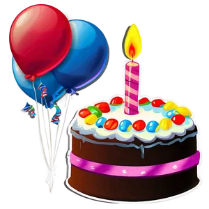 Birthday Cake Sticker Png 56 PNG image