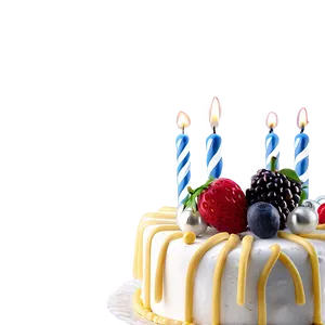 Birthday Cake With Fruits PNG Vlm35 PNG