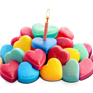 Birthday Candy Hearts PNG Qit