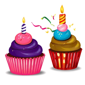 Birthday Cupcake PNG Bqj24