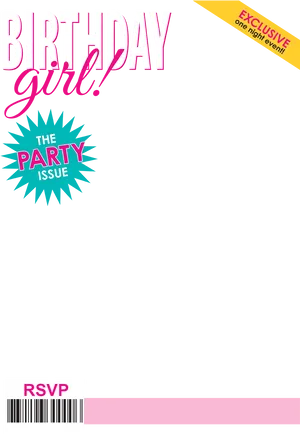 Birthday Girl Magazine Cover PNG image
