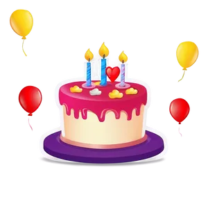 Birthday Heart Emoji PNG Hgf
