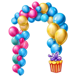 Birthday Party Balloon Garland Png 11 PNG image