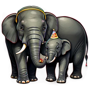 Birthday Party Elephant Cartoon PNG 47 PNG