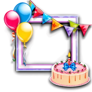 Birthday Photo Frame PNG Pqp44