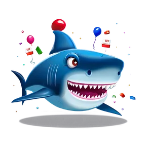 Birthday Shark Cartoon Png 06292024 PNG image