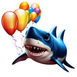 Birthday Shark Celebration Icon Png Lxs7 PNG image