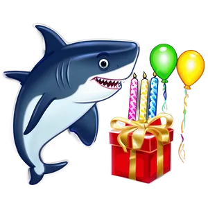 Birthday Shark Fun Scene Png Oyl PNG image