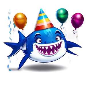 Birthday Shark Greeting Image Png 06292024 PNG image