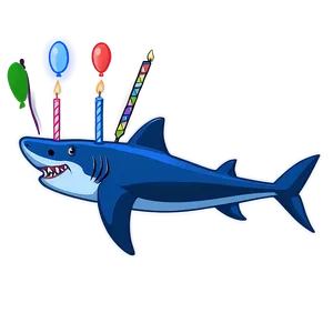 Birthday Shark Hat Graphic Png 06292024 PNG image