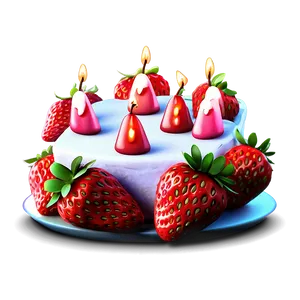 Birthday Strawberry Cute PNG 52