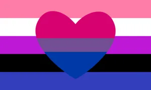 Bisexual Flag Heart Graphic PNG image
