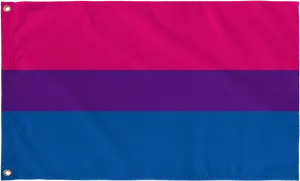 Bisexual Pride Flag Displayed PNG image