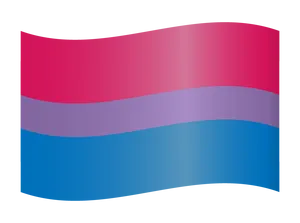 Bisexual_ Pride_ Flag_ Waving PNG image