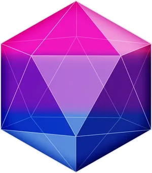 Bisexual Pride Geometric Icon PNG image