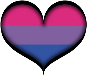 Bisexual Pride Heart PNG image