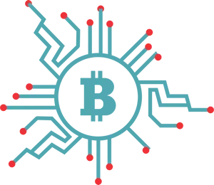 Bitcoin Circuit Board Graphic PNG image