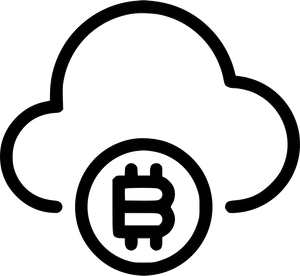 Bitcoin Cloud Icon PNG image