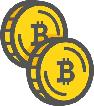 Bitcoin Coins Graphic PNG image