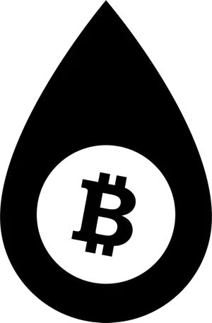 Bitcoin Drop Outline PNG image