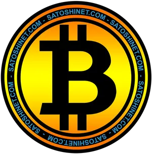 Bitcoin Logowith Satoshi Net Watermark PNG image