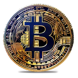 Bitcoin Style Crypto Coin Png 06282024 PNG image