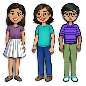 Bitmoji Family Portrait Png 06202024 PNG image