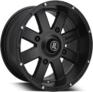 Black A T V Wheel Rim PNG image