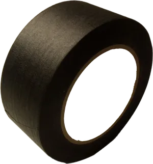 Black Adhesive Tape Roll PNG image