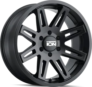 Black Alloy Car Wheel PNG image