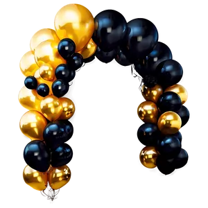 Black And Gold Balloon Arch Png 69 PNG image