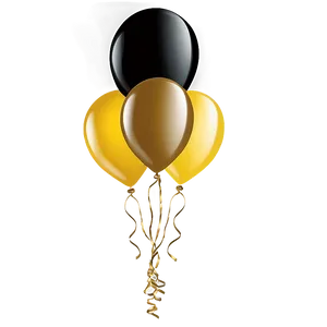 Black And Gold Balloon Banner PNG Yxt PNG