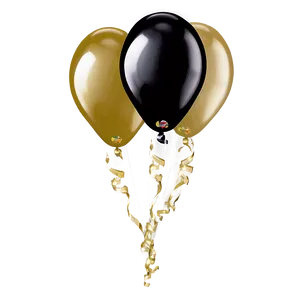 Black And Gold Balloon Celebration PNG Cqf98 PNG