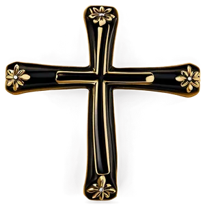 Black And Gold Cross Png Fty PNG image