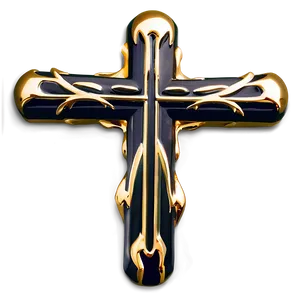 Black And Gold Cross Png Vsv PNG image