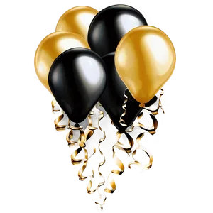 Black And Gold Wedding Balloons PNG Mhd