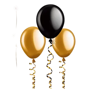 Black And Golden Celebration Balloons Png 67 PNG image