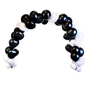 Black And White Balloon Arch PNG 64