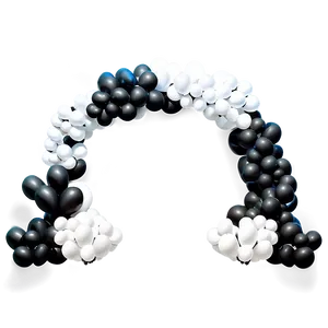 Black And White Balloon Arch PNG Aei22 PNG