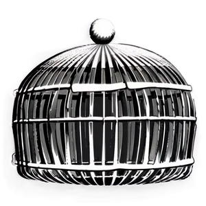 Black And White Bird Cage PNG Wcd PNG