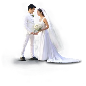 Black And White Bride And Groom PNG 06262024