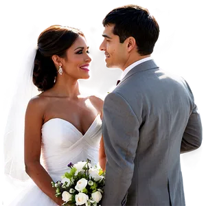 Black And White Bride And Groom PNG 06262024