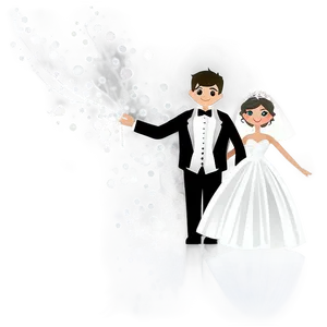 Black And White Bride And Groom PNG 36 PNG