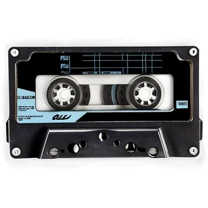 Black And White Cassette Tape Png 05252024 PNG image