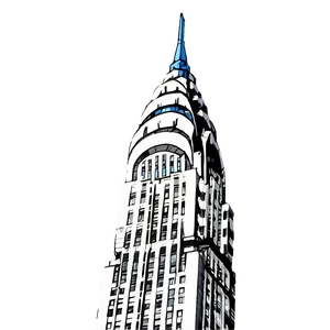 Black And White Chrysler Building Png Plr10 PNG image